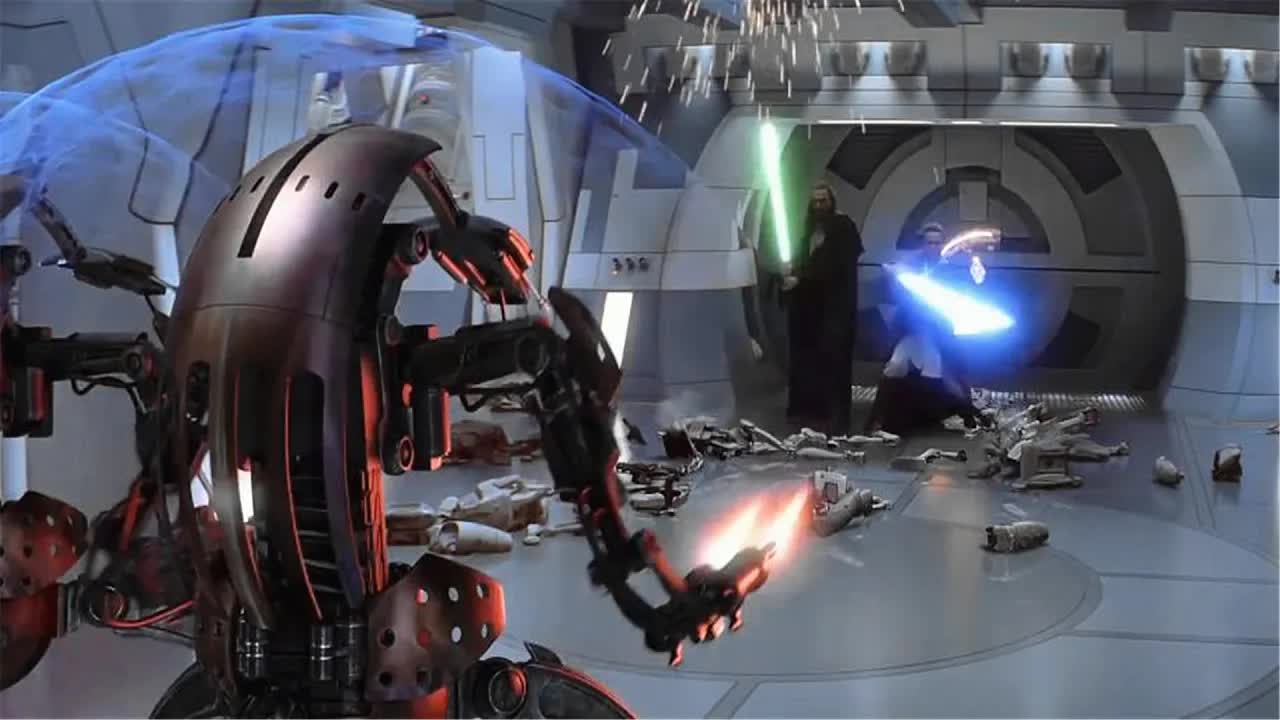 宇宙爆发战争，人类派出“绝地武士”，手持光剑对付机器人如同砍瓜切菜！